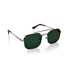Слънчеви сребристи поляризирани очила със зелени лещи-0 снимка