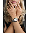 Сребрист дамски часовник със зелен безел Sofia-2 снимка