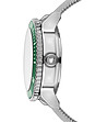 Сребрист дамски часовник със зелен безел Sofia-3 снимка