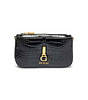 Черна дамска чанта с кроко релеф Linela-0 снимка