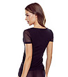 Черна дамска блуза Dorin с високо съдържание на памук-2 снимка