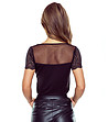 Черна дамска блуза с дантела Noemi-1 снимка