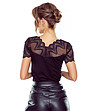Дамска блуза в черен цвят Reva в макси размери-1 снимка