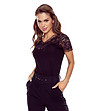 Черна дамска блуза Safona maxi размер-1 снимка