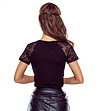 Черна дамска блуза Silia maxi размери-1 снимка