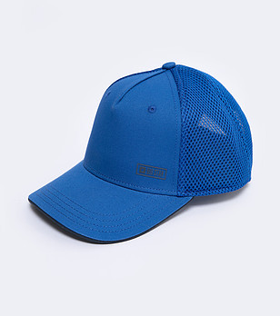 Синя мъжка шапка с козирка Vintygo снимка