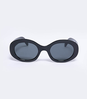Черни овални дамски слънчеви очила Kuni снимка