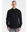 Черна памучна мъжка риза Nissip-0 снимка