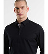 Черна памучна мъжка риза Nissip-1 снимка