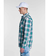 Карирана мъжка риза в бяло, синьо и зелено Griners-2 снимка