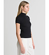 Черна дамска блуза от органичен памук Sanote-1 снимка