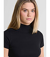Черна дамска блуза от органичен памук Sanote-2 снимка