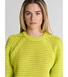 Зелен дамски ажурен пуловер Brak-2 снимка