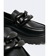 Черни дамски обувки с масивна подметка-2 снимка