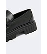 Черни дамски обувки с масивна подметка-3 снимка