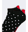 Дамски чорапи в черно на точки Hartilini-3 снимка