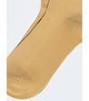 Дамски памучни чорапи в бежово с лого Marcolia-2 снимка