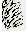 Дамски чорапи в екрю и черно с принт зебра Zebrila-3 снимка