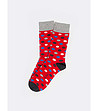 Червени мъжки чорапи на точки Brak-0 снимка