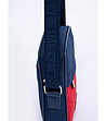 Мъжка чанта в тъмносиньо и червено Setoni-3 снимка