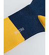 Мъжки чорапи в синьо и жълто Edi-2 снимка
