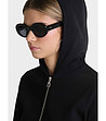 Черни овални дамски слънчеви очила Kuni-3 снимка