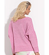 Дамски розов пуловер с алпака Venla-1 снимка