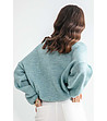 Дамски oversize пуловер в син нюанс Almeria-1 снимка