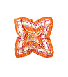 Дамски сатенен шал в оранжево и екрю Arilyn-2 снимка