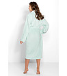 Дълъг дамски халат в цвят мента Minty-2 снимка
