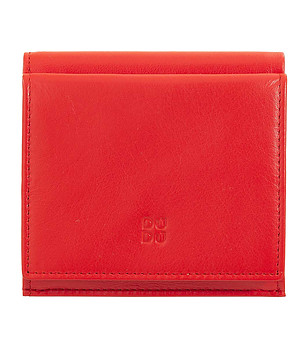 Мъжки червен кожен портфейл Duane снимка