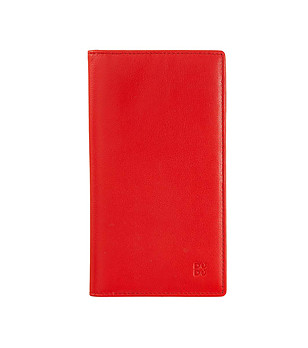 Червен кожен портфейл с RFID защита Vulcano снимка