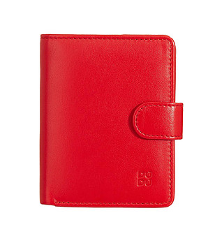 Червен дамски портфейл от естествена кожа Bilbao  с RFID защита снимка