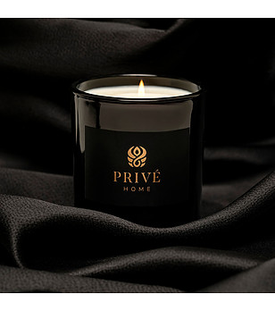 Черна ароматна свещ Rose Pivoine 280 гр снимка
