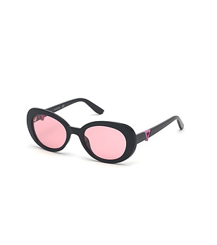 Черни дамски слънчеви очила с розови лещи снимка