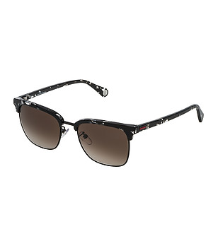 Черни unisex слънчеви очила с кафяви лещи снимка