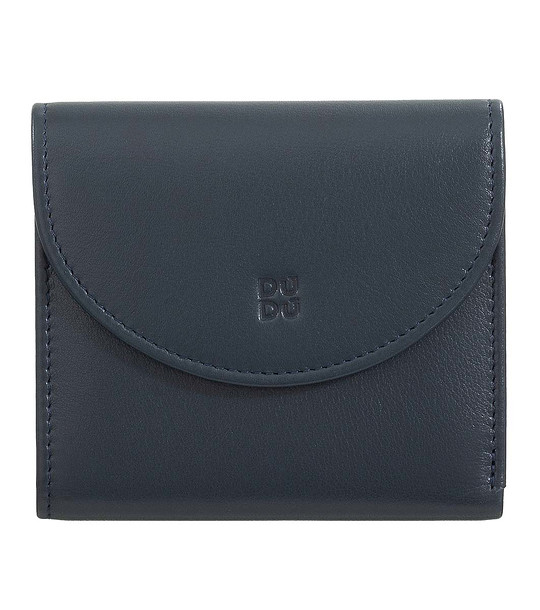 Тъмносин дамски кожен портфейл Malaita с RFID защита снимка