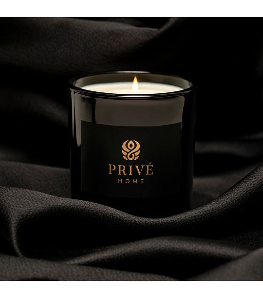 Черна ароматна свещ Rose Pivoine 280 гр снимка