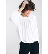 Дамска oversize блуза в екрю Sobella-2 снимка