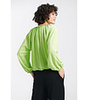 Дамска oversize блуза в цвят лайм Sobella-1 снимка