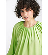 Дамска oversize блуза в цвят лайм Sobella-3 снимка