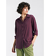 Дамска oversize риза в цвят патладжан Alfina-2 снимка