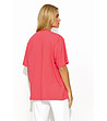 Памучна дамска блуза в цвят корал Iva-1 снимка