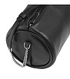Черна дамска цилиндрична кожена чанта Abigail-3 снимка