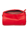 Червена дамска цилиндрична кожена чанта Abigail-2 снимка