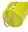 Дамска цилиндрична кожена чанта в цвят лайм Abigail-3 снимка