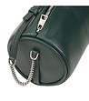 Тъмнозелена дамска цилиндрична кожена чанта Abigail-3 снимка