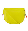 Дамска кожена чанта за рамо в цвят лайм Raila-1 снимка