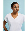 Дамска бяла памучна тениска Angelika-2 снимка