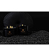 Черна ароматна свещ  Safran – Ambre Noir 420 гр-4 снимка